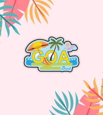 Goa Theme Fridge Magnet Refrigerator Stylish Fridge Magnet Home & Kitchen Decor Travels Magnet Sticker Souvenir Fridge Magnets (Lets Go Goa Magnet)